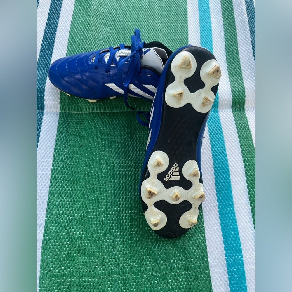 Adidas Goletto VIII FG J Soccer Cleats GW6162 Kids Size 5 Blue White - Picture 5 of 9